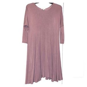 Tan/taupe 3/4 sleeve T-shirt dress